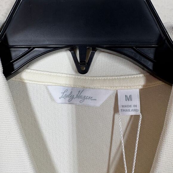 Lady Hagen Womens Size Medium Golf Polo Shirt Yellow Collared Short Sleeves - Picture 6 of 8